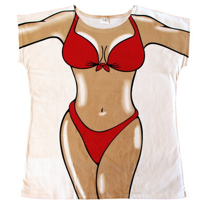 Red Bikini Women's Cover Up