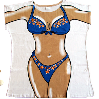 Blue Frangipani Women's Cover Up from Body Dreams Australia