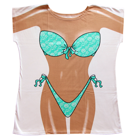 Front - Aqua Shells Women's Cover Up from Body Dreams